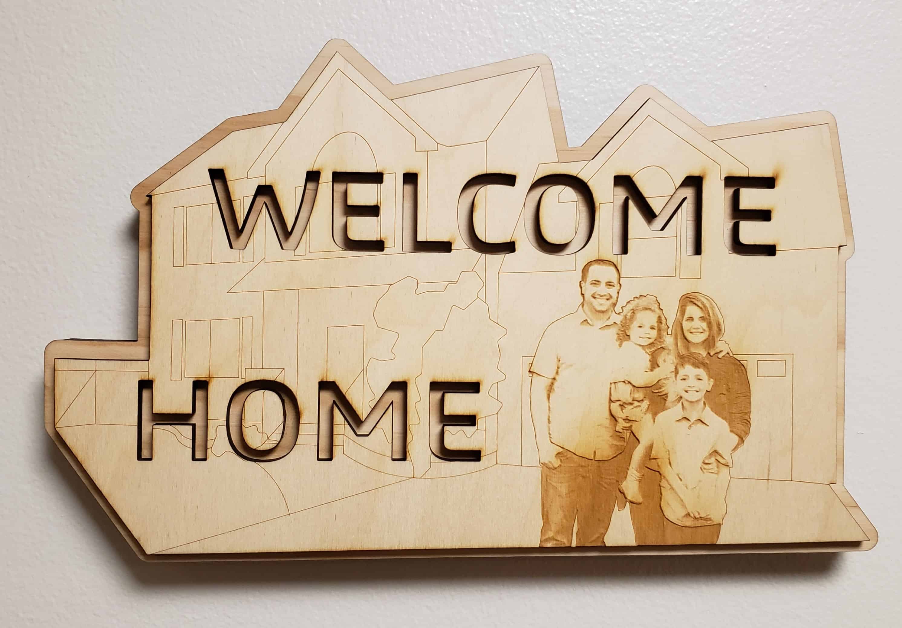 Welcome Home Plaque on Wall